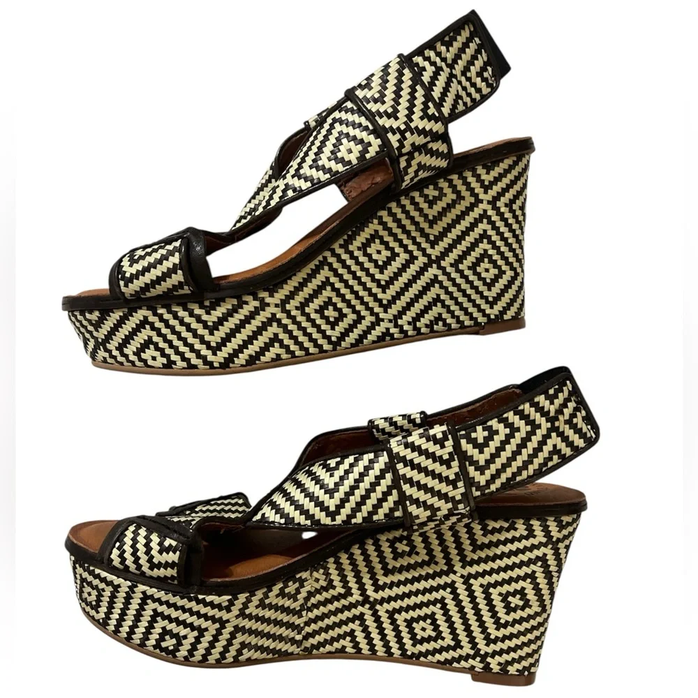 LUCKY BRAND Womens LK-KOKO Gun Metal Bomarzo Platform Sandals Shoes 7.5